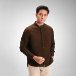 CUTOFF Razqi Rami Collarless Shirt Kemeja Koko Pria Lengan Panjang