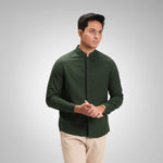 CUTOFF Ayden Rami Collarless Shirt Kemeja Koko Pria Lengan Panjang