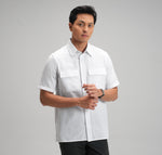 CUTOFF Hudson Double Pocket Workshirt Kemeja Kerja Oxford Polos Pria Pendek