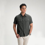 CUTOFF Hudson Double Pocket Workshirt Kemeja Kerja Oxford Polos Pria Pendek