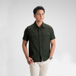 CUTOFF Hudson Double Pocket Workshirt Kemeja Kerja Oxford Polos Pria Pendek