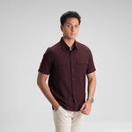 CUTOFF Hudson Double Pocket Workshirt Kemeja Kerja Oxford Polos Pria Pendek