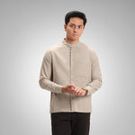 CUTOFF Razqi Rami Collarless Shirt Kemeja Koko Pria Lengan Panjang