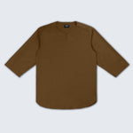 CUTOFF Mumtaz Kemeja Koko Cotton Kasual Basic Polos Pria Lengan 3/4