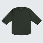 CUTOFF Mumtaz Kemeja Koko Cotton Kasual Basic Polos Pria Lengan 3/4