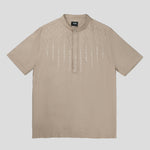CUTOFF Rashad Kemeja Koko Cotton Rayon Kasual Bordir Basic Polos Pria Lengan Pendek
