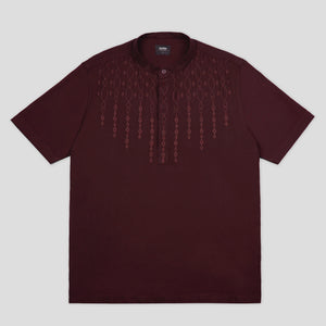 CUTOFF Rashad Kemeja Koko Cotton Rayon Kasual Bordir Basic Polos Pria Lengan Pendek