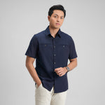 CUTOFF Parker Double Pocket Workshirt Kemeja Kerja Oxford Polos Pria Pendek