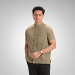 CUTOFF Razqi Rami Collarless Shirt Kemeja Koko Pria Lengan Pendek