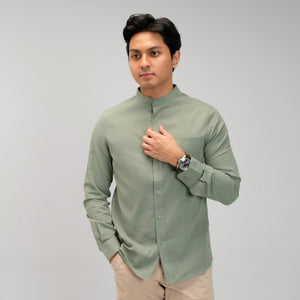 Zoul Kemeja Koko Oxford Basic Polos Lengan Panjang